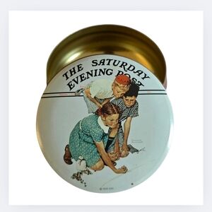 Norman Rockwell VINTAGE Collector's Series Saturday Evening Post Round Tin